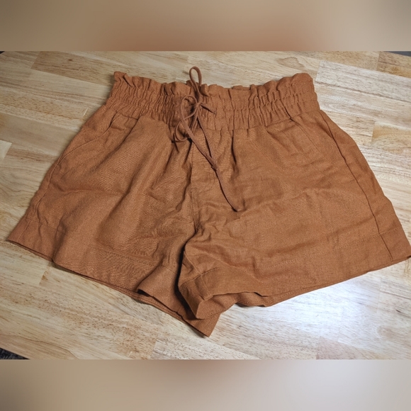 A New Day - Women's burnt orange high-waisted pull-on shorts - Picture 2 of 6